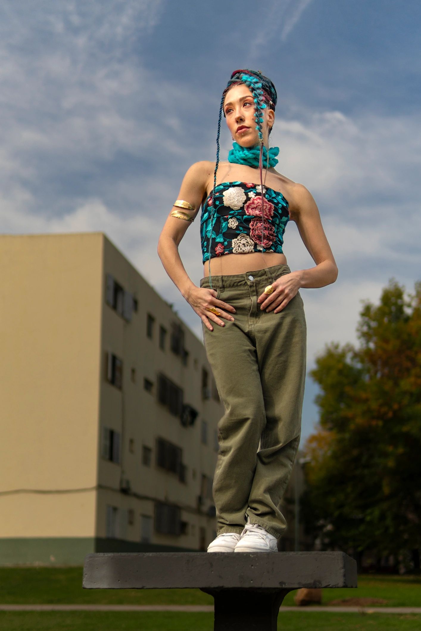Portrait of stylish customer in fashion-forward look