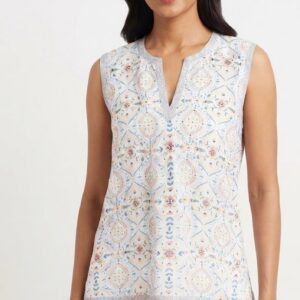 Mandala V-Neck Shell